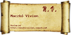 Maczkó Vivien névjegykártya