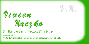 vivien maczko business card